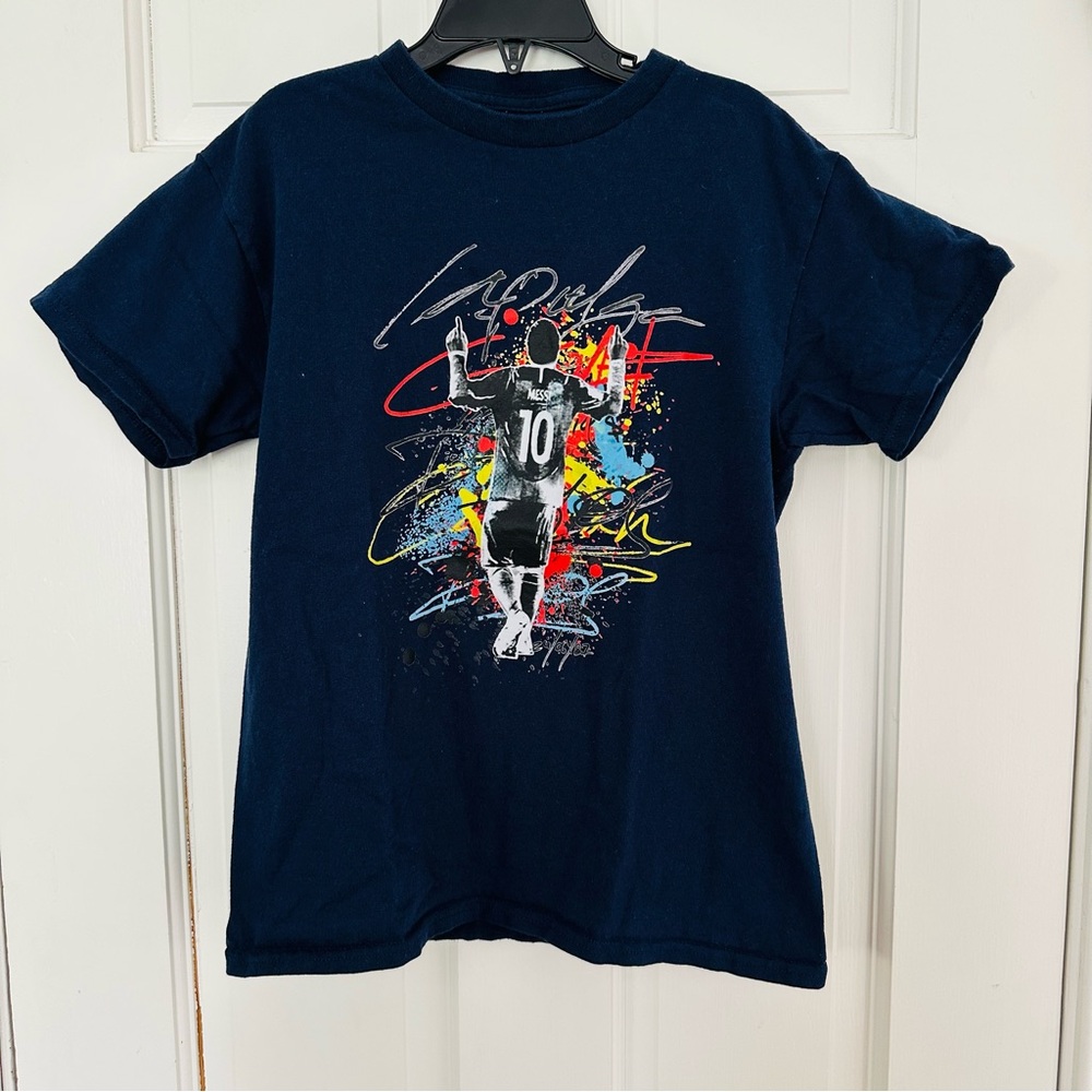 Messi Navy Blue Soccer T-Shirt Sz M